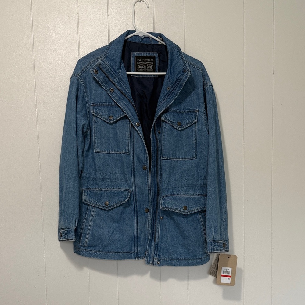 LEVI Denim Utility Jacket with Multiple Pockets